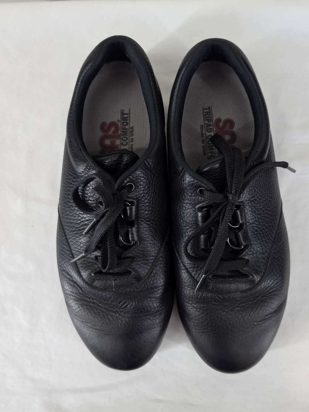 SAS LIBERTY BLACK LEATHER SLIP RESISTANT COMFORT SHOES MADE IN USA WOMEN'S 7.5